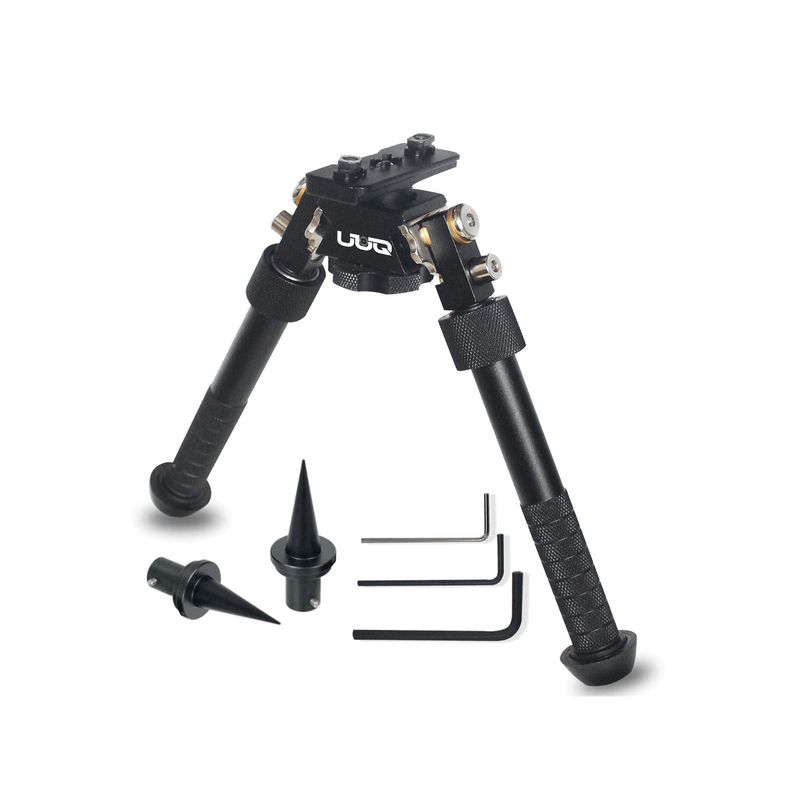 Load image into Gallery viewer, UUQ QV8 6-9 Inches Tactical Rifle Adjustable Bipod-Mount Base for Mlok Handguards, Directly Attach to M-Rail System(Integral Model)