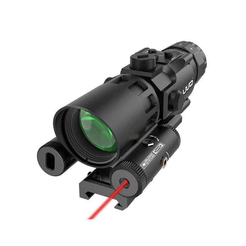 Load image into Gallery viewer, UUQ 4X32 Prism Optics Rifle Scope with Red Laser Below