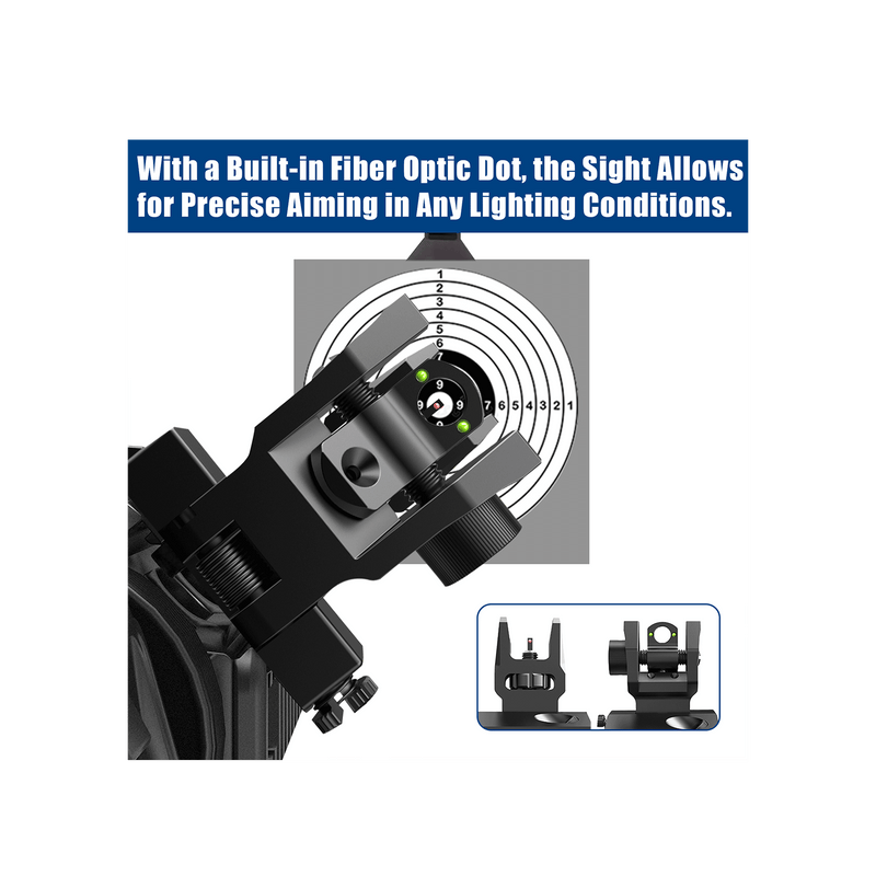 Load image into Gallery viewer, UUQ 45 Degree Offset Fiber Optic Iron Sights Tool-Free Adjustable