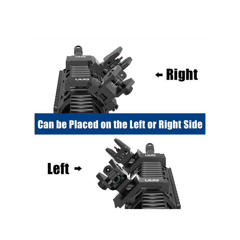Load image into Gallery viewer, UUQ 45 Degree Offset Fiber Optic Iron Sights Tool-Free Adjustable