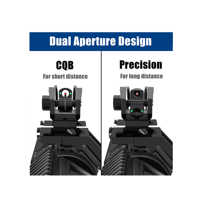 Load image into Gallery viewer, UUQ 45 Degree Offset Fiber Optic Iron Sights Tool-Free Adjustable