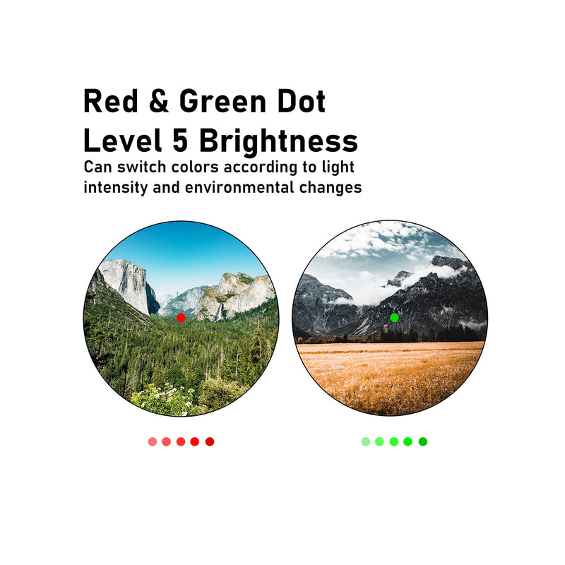 Load image into Gallery viewer, UUQ 1x40mm Reflex Sight-4MOA Red&Green Dot Sight-5-Level Brightness-Fits 20mm Rails