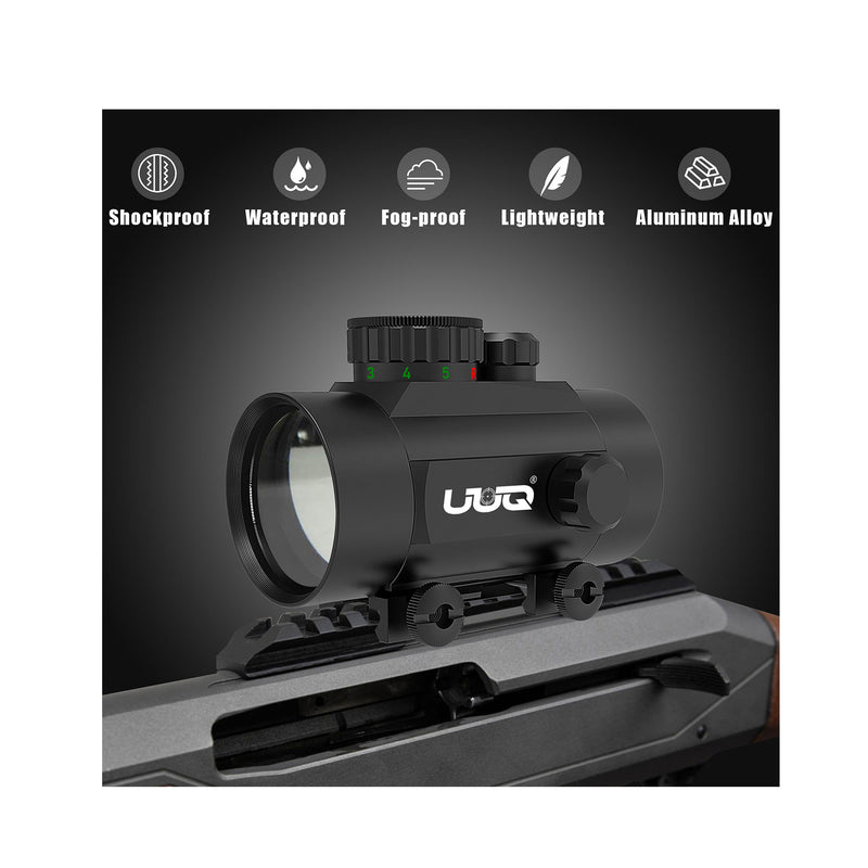 Load image into Gallery viewer, UUQ 1x40mm Reflex Sight-4MOA Red&Green Dot Sight-5-Level Brightness-Fits 20mm Rails