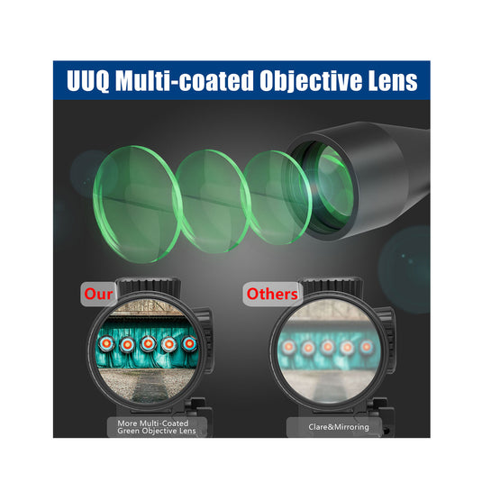 Multi-coated objective lens provides a clearer view.