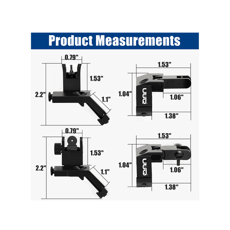 Load image into Gallery viewer, UUQ 45 Degree Offset Fiber Optic Iron Sights