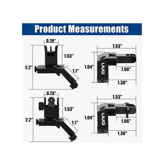 UUQ 45 Degree Offset Fiber Optic Iron Sights