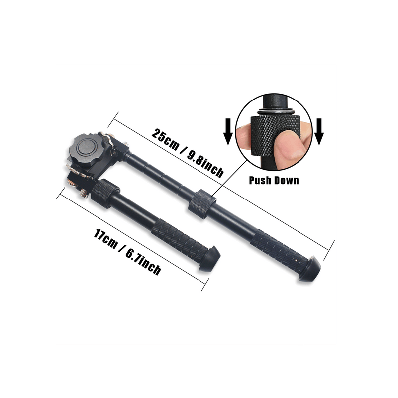 Load image into Gallery viewer, UUQ QV8 6-9 Inches Tactical Rifle Adjustable Bipod-Mount Base for Mlok Handguards, Directly Attach to M-Rail System(Integral Model)