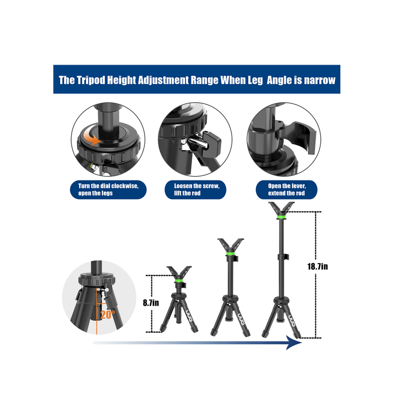 Load image into Gallery viewer, UUQ QV3 Rapid Shooting Rest Tripod-Removable 360° Rotate V Yoke Holder