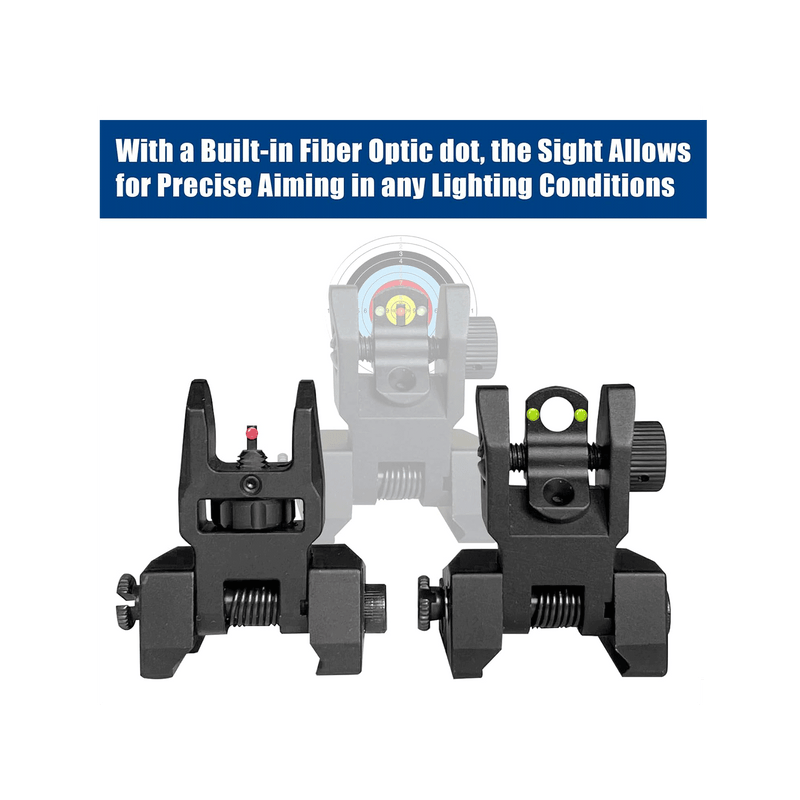 Load image into Gallery viewer, UUQ Fiber Optic Iron Sights Tool-free Adjustment