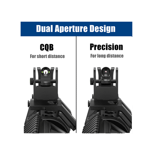 UUQ 45 Degree Offset Fiber Optic Iron Sights