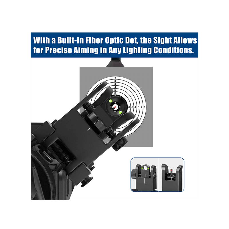 Load image into Gallery viewer, UUQ 45 Degree Offset Fiber Optic Iron Sights