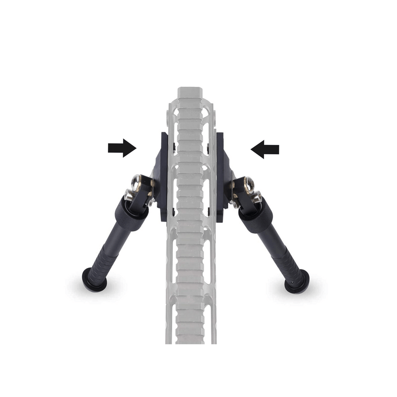Load image into Gallery viewer, UUQ QV8 6-9 Inches Tactical Rifle Adjustable Bipod-Mount Base for Mlok Handguards, Directly Attach to M-Rail System(Split Model)