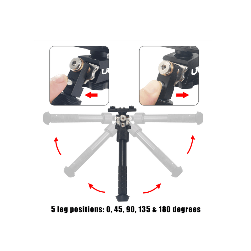 Load image into Gallery viewer, UUQ QV8 6-9 Inches Tactical Rifle Adjustable Bipod-Mount Base for Mlok Handguards, Directly Attach to M-Rail System(Integral Model)