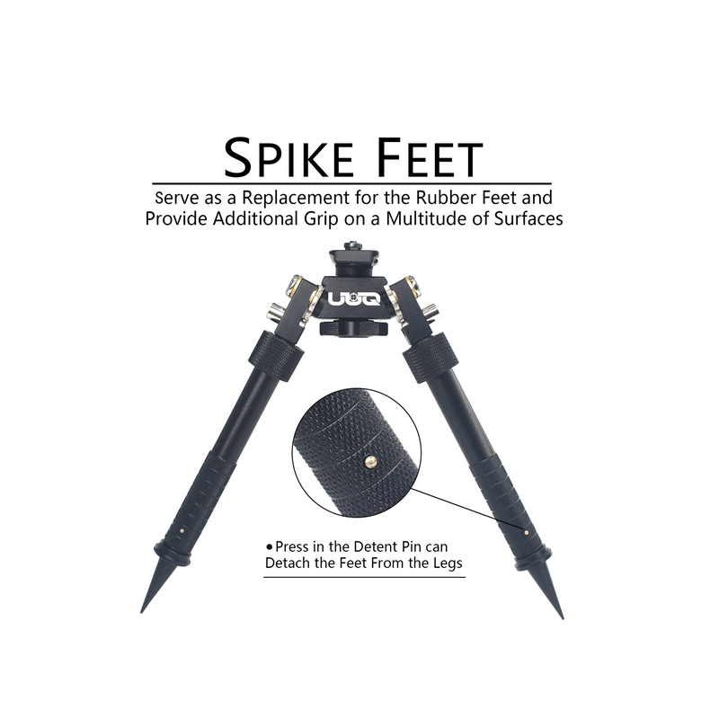 Load image into Gallery viewer, UUQ QV8 6-9 Inches Tactical Rifle Adjustable Bipod-Mount Base for Mlok Handguards, Directly Attach to M-Rail System(Integral Model)