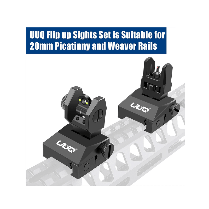 Load image into Gallery viewer, UUQ Fiber Optic Iron Sights Tool-free Adjustment