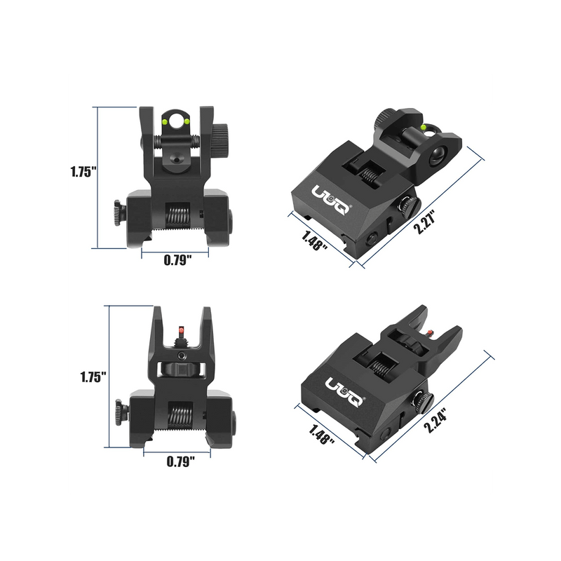 Load image into Gallery viewer, UUQ Fiber Optic Iron Sights Tool-free Adjustment