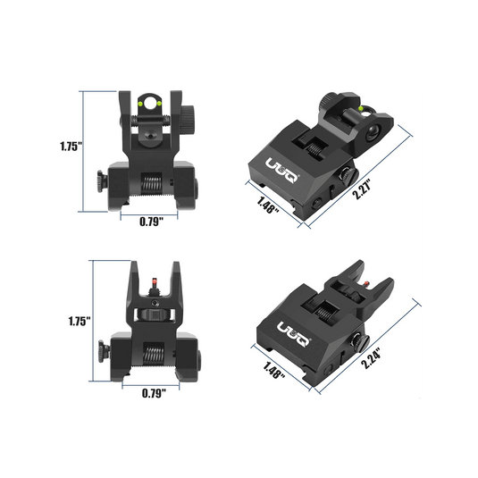 UUQ Fiber Optic Iron Sights Tool-free Adjustment