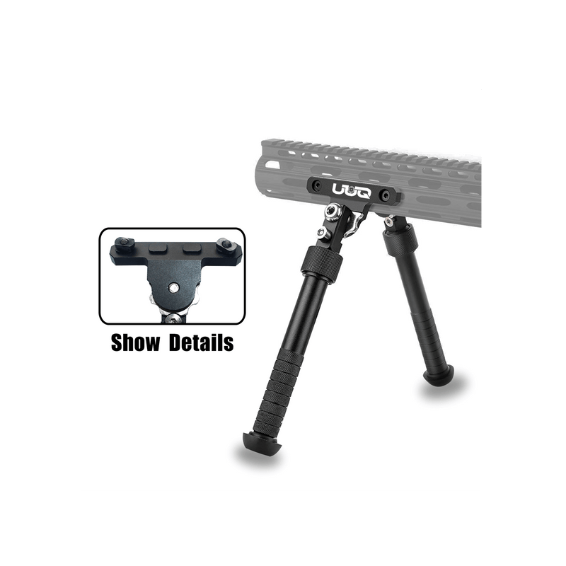 Load image into Gallery viewer, UUQ QV8 6-9 Inches Tactical Rifle Adjustable Bipod-Mount Base for Mlok Handguards, Directly Attach to M-Rail System(Split Model)