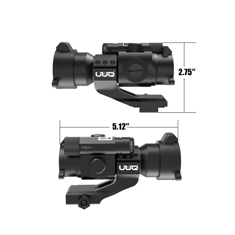 Load image into Gallery viewer, UUQ 1X30 4 MOA Green Red Dot Sight with Green Laser, Picatinny Cantilever PEPR Mount - UUQ Optics