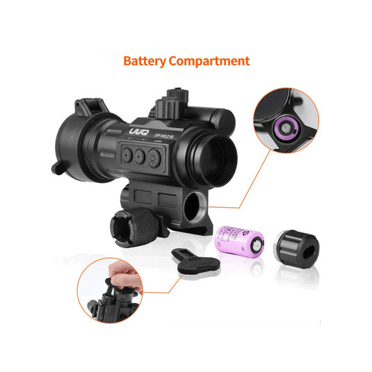 UUQ 1X30 Red Dot Sight with Green Laser Sight - 2 MOA Reflex Scope for 20mm Picatinny Rail - UUQ Optics