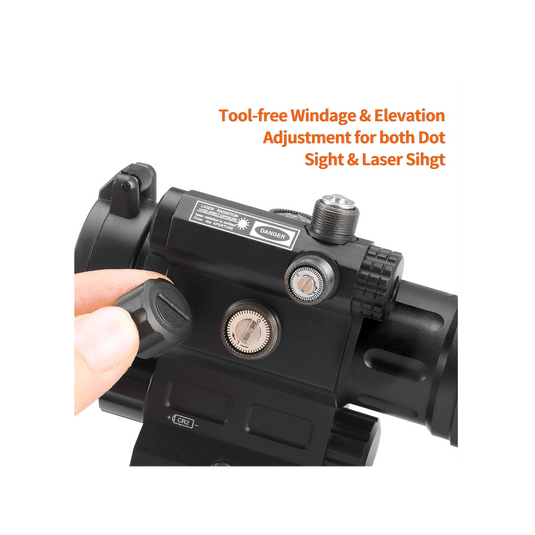 UUQ 1X30 Red Dot Sight with Green Laser Sight - 2 MOA Reflex Scope for 20mm Picatinny Rail - UUQ Optics