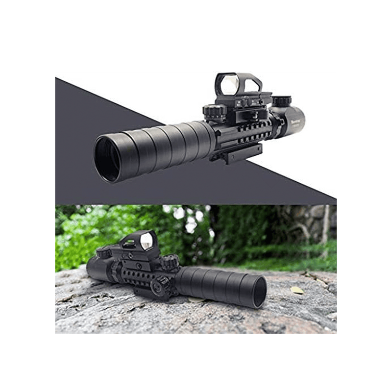 Load image into Gallery viewer, UUQ 3-9X32EG Tactical Rifle Scope Illuminated Red & Green Range Finder Reticle W/Reflex Sight & Green Laser Sight - UUQ Optics
