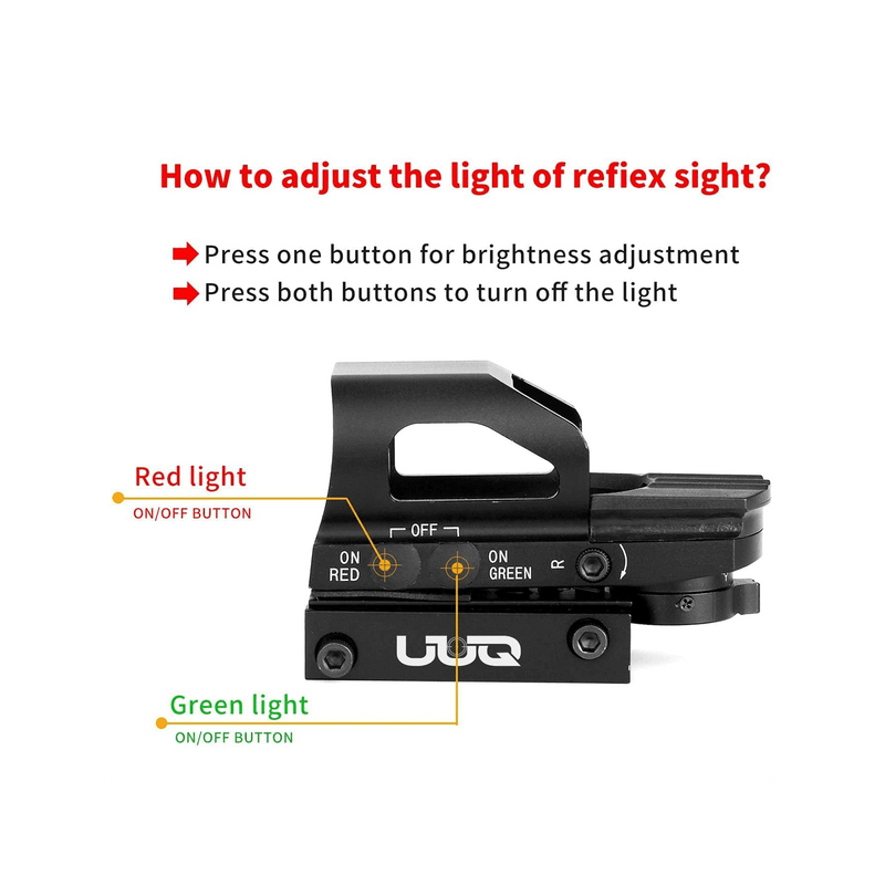 Load image into Gallery viewer, UUQ 3-9X32EG Tactical Rifle Scope Illuminated Red & Green Range Finder Reticle W/Reflex Sight & Green Laser Sight - UUQ Optics