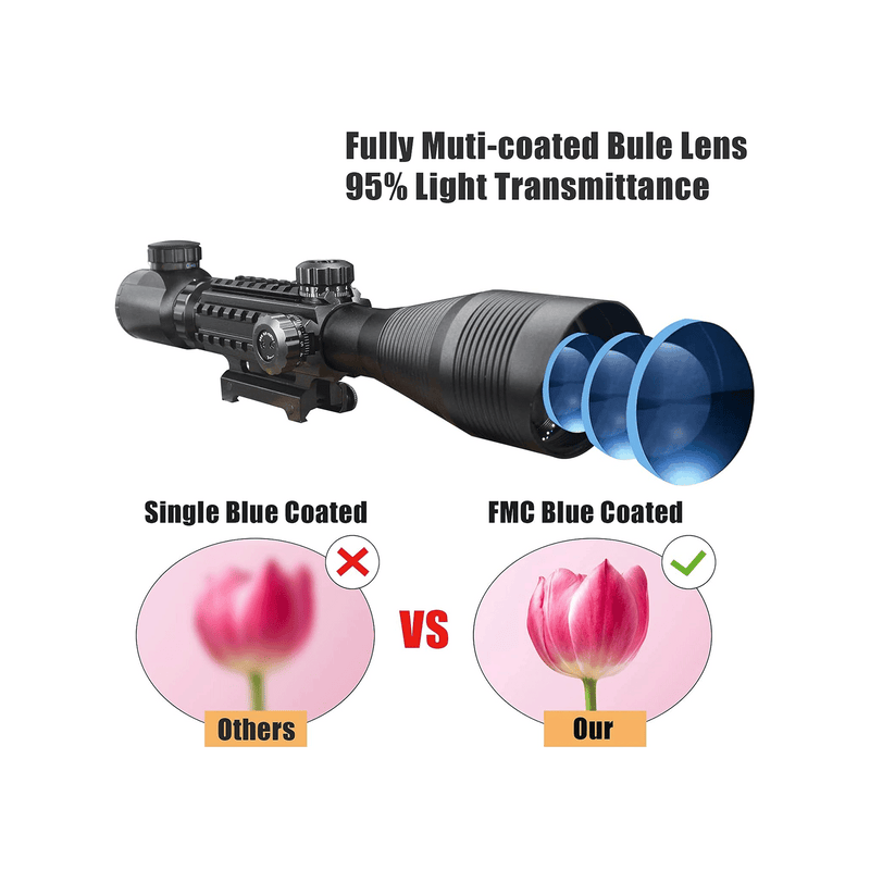 Load image into Gallery viewer, UUQ 4-12X50 Rifle Scope with Red/Green Illumination and Laser Sight - UUQ Optics