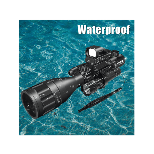 UUQ 4-12x50 AO Rifle Scope Red/Green Illuminated Range Finder Reticle W/Green Laser - UUQ Optics
