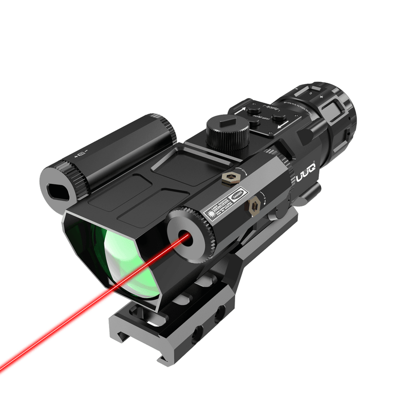 Load image into Gallery viewer, UUQ 4X32 Prism Rifle Scope with Red Laser