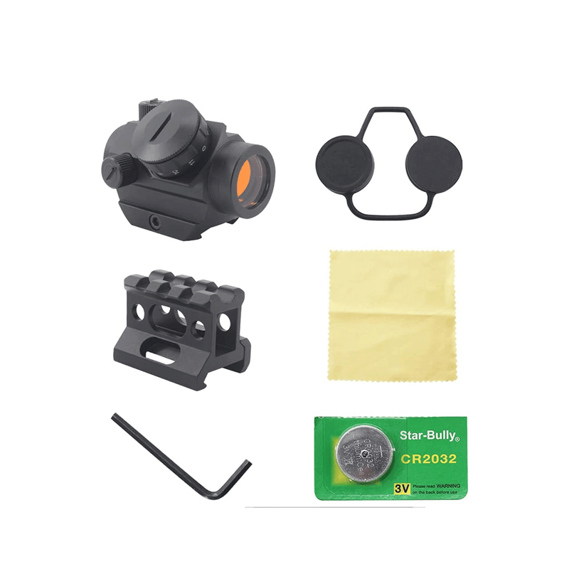 Load image into Gallery viewer, UUQ Airsoft Red Dot Sight for Rifle - 1X22mm 3 MOA 11 Brightness Micro Reflex Scope with 1" Riser Mount for Cowitness with Iron Sights. This Optic Suitable for Rifles and Shotguns. - UUQ Optics