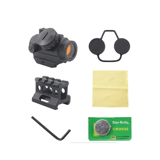 UUQ Airsoft Red Dot Sight for Rifle - 1X22mm 3 MOA 11 Brightness Micro Reflex Scope with 1" Riser Mount for Cowitness with Iron Sights. This Optic Suitable for Rifles and Shotguns. - UUQ Optics