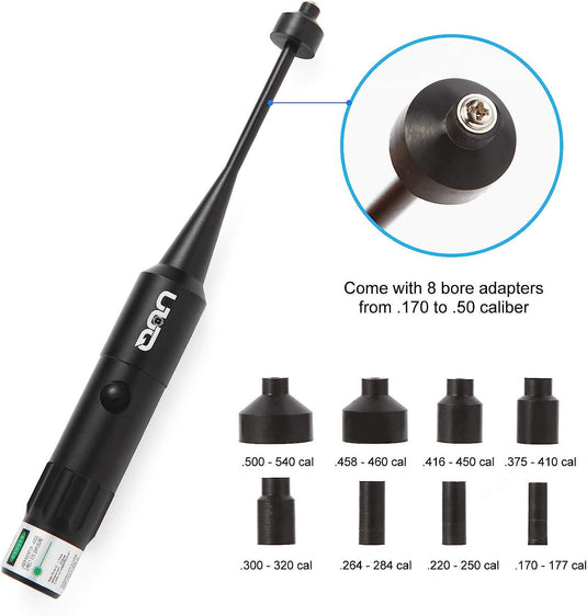 UUQ Bore Sight kit Red Laser Sight BoreSighter with Button Switch for 0.177 to 0.50 Caliber Rifles Handgun - UUQ Optics