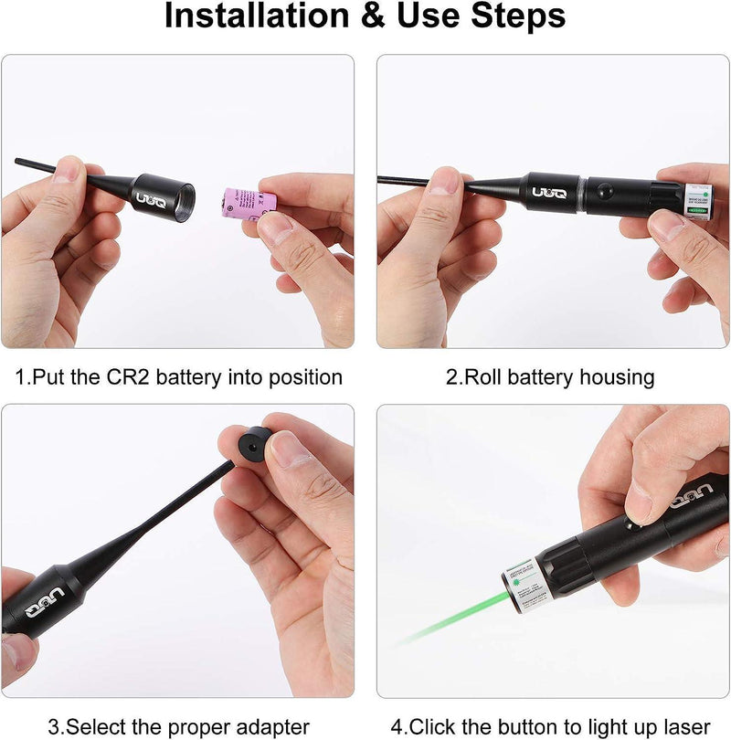 Load image into Gallery viewer, UUQ Bore Sight kit Red Laser Sight BoreSighter with Button Switch for 0.177 to 0.50 Caliber Rifles Handgun - UUQ Optics