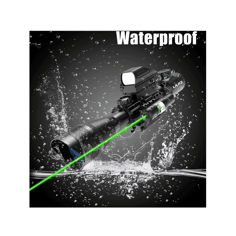 Load image into Gallery viewer, UUQ C4-12X50 Rifle Scope Dual Illuminated Reticle W/Laser Sight and Holographic Red Dot Reflex Sight - UUQ Optics