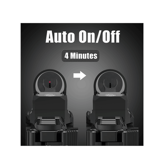 UUQ EagleC28 Shake Awake Red Dot Sight with Universal Mount - 2MOA, 1x26mm Lens, 10 Brightness Levels - UUQ Optics