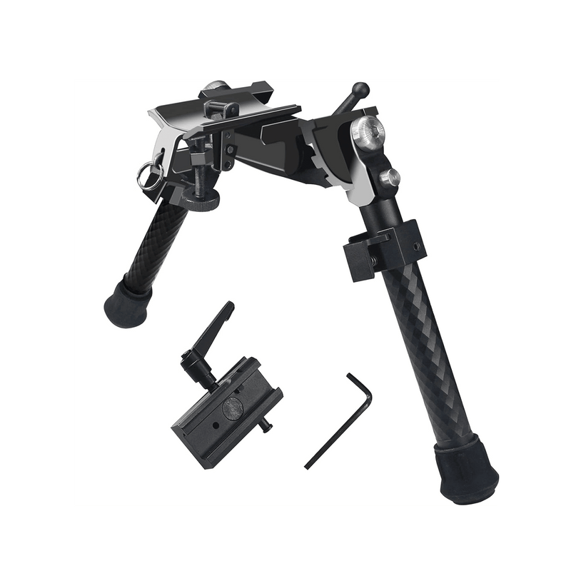 Load image into Gallery viewer, UUQ Heavy Duty Bipod – 8” to 12” Inch Tactical Rifle Adjustable Bipod,with Sling Stub Adapter Base, Additional Picatinny Rail Adapter - UUQ Optics