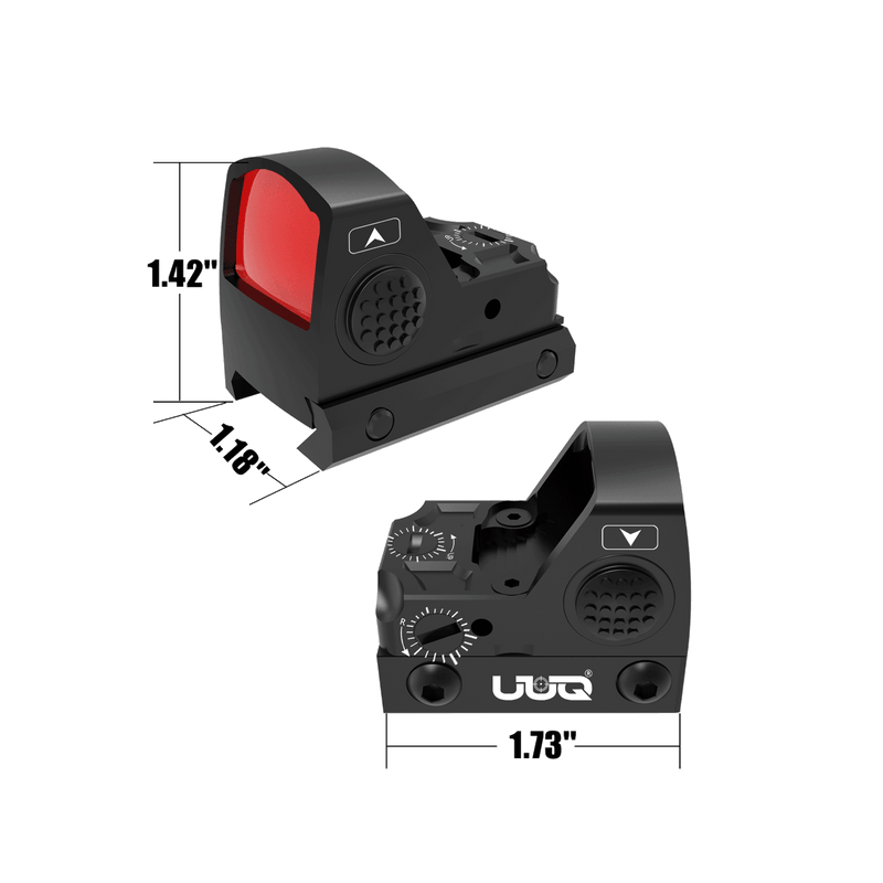 Load image into Gallery viewer, UUQ Mini Reflex Red Dot Sight Shake Awake Optic Sight for Rifles, Pistols and Shotguns 2MOA,12 Brightness Adjustment Red Dot Scope,HD1088 Suitable for RMR or 20mm Picatinny Rail - UUQ Optics