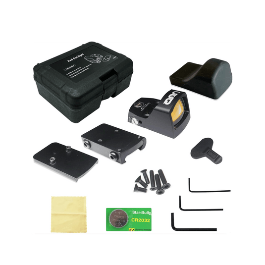 UUQ Mini Reflex Red Dot Sight for Rifles, Pistols and Shotguns 2MOA,7 Brightness Adjustments,(Suitable for RMR or 20mm Picatinny Rail) - UUQ Optics