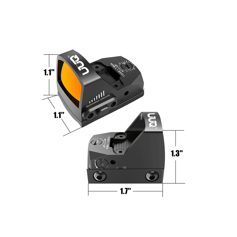 Load image into Gallery viewer, UUQ Mini Reflex Red Dot Sight for Rifles, Pistols and Shotguns 2MOA,7 Brightness Adjustments,(Suitable for RMR or 20mm Picatinny Rail) - UUQ Optics