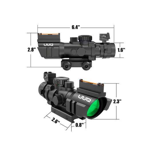 UUQ 4X32 Prism Scope with Fiber Optic Sight