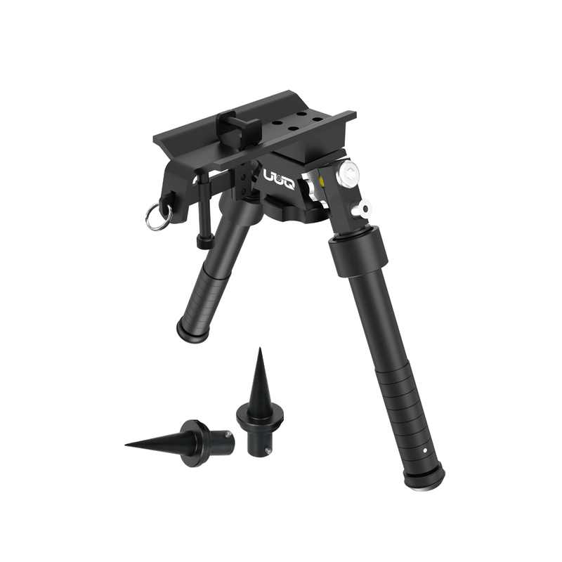 Load image into Gallery viewer, UUQ QV8 6-9 Inches Tactical Rifle Adjustable Bipod for Hunting and Shooting, Directly Attach to Sling Swivel Stud, w/Spike Feet - UUQ Optics