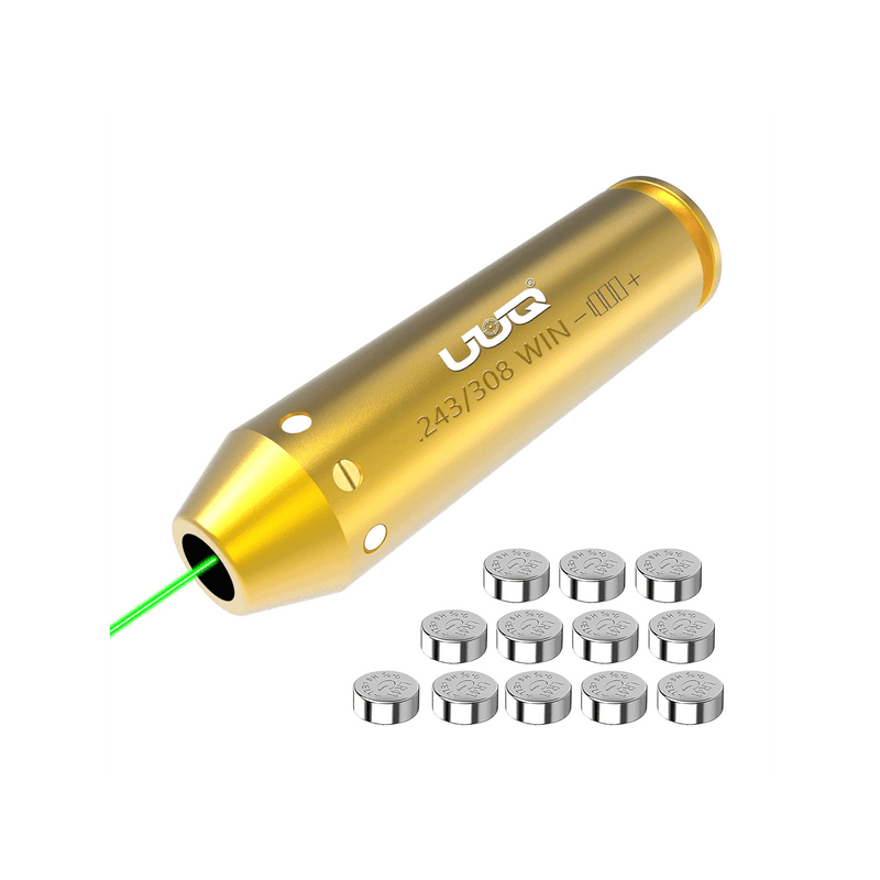 Load image into Gallery viewer, UUQ Red/Green Laser Bore Sight 9mm/.223Rem/5.56Nato Cal/.243 308/12 Gague Boresighter Red/Green Dot Beam Bore Sighter for Pistol Shotgun Rifle - UUQ Optics