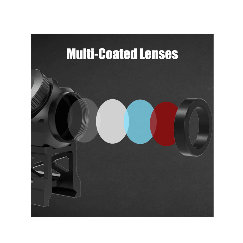 Load image into Gallery viewer, UUQ Shake Awake Red Dot Sight-1x20mm 2MOA 12Brightness Compact Rifle Scope with Absolute Cowitness Riser and Low Profile Mount,Flip Up Lens Covers.Low-Power Consumption Optics for Rlfles and - UUQ Optics