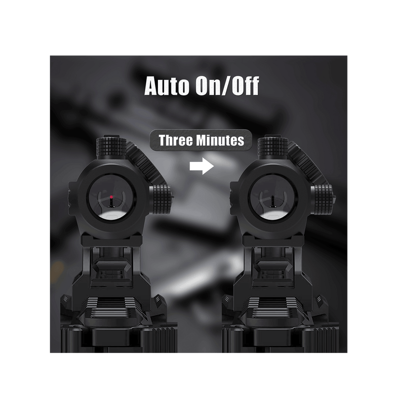 Load image into Gallery viewer, UUQ Shake Awake Red Dot Sight-1x20mm 2MOA 12Brightness Compact Rifle Scope with Absolute Cowitness Riser and Low Profile Mount,Flip Up Lens Covers.Low-Power Consumption Optics for Rlfles and - UUQ Optics
