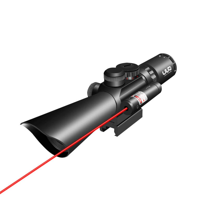 Load image into Gallery viewer, UUQ Tactical 3.5-10X40 Illuminated Red/Green Mil Dot Rifle Scope W/Red Laser Sight Fit 20mm Picatinny Rail - UUQ Optics