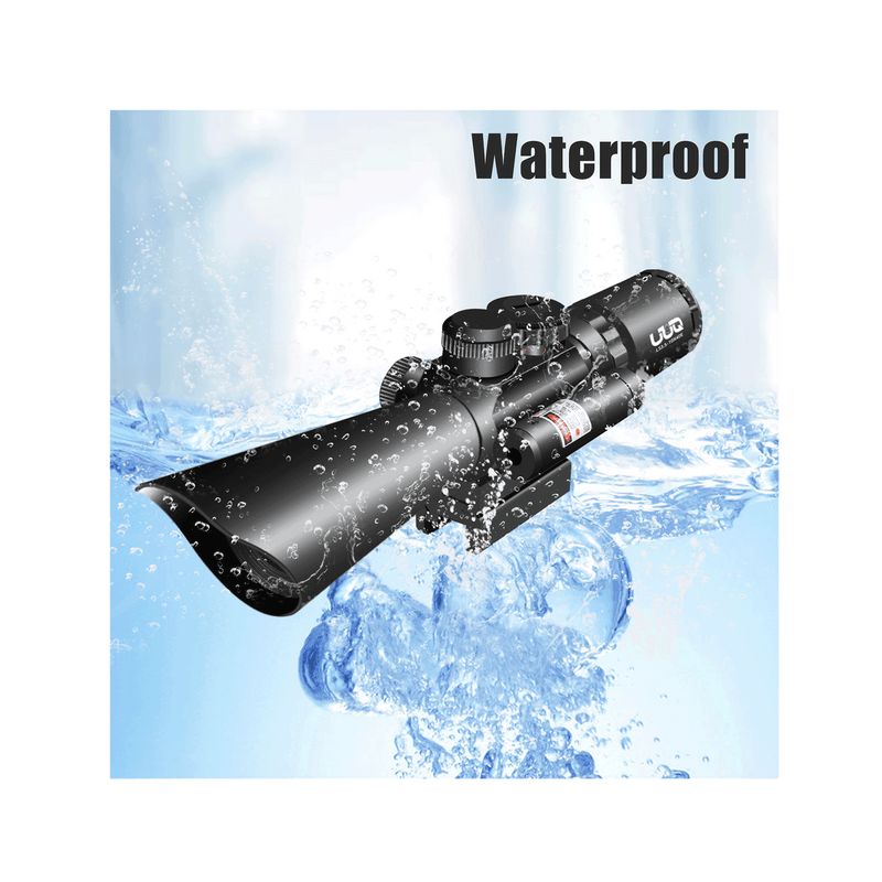 Load image into Gallery viewer, UUQ Tactical 3.5-10X40 Illuminated Red/Green Mil Dot Rifle Scope W/Red Laser Sight Fit 20mm Picatinny Rail - UUQ Optics