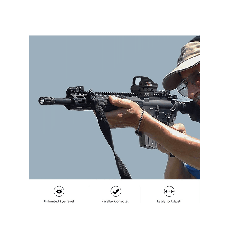 Load image into Gallery viewer, UUQ Tactical Holographic Red Green Reflex Scope Sight 4 Reticles - UUQ Optics