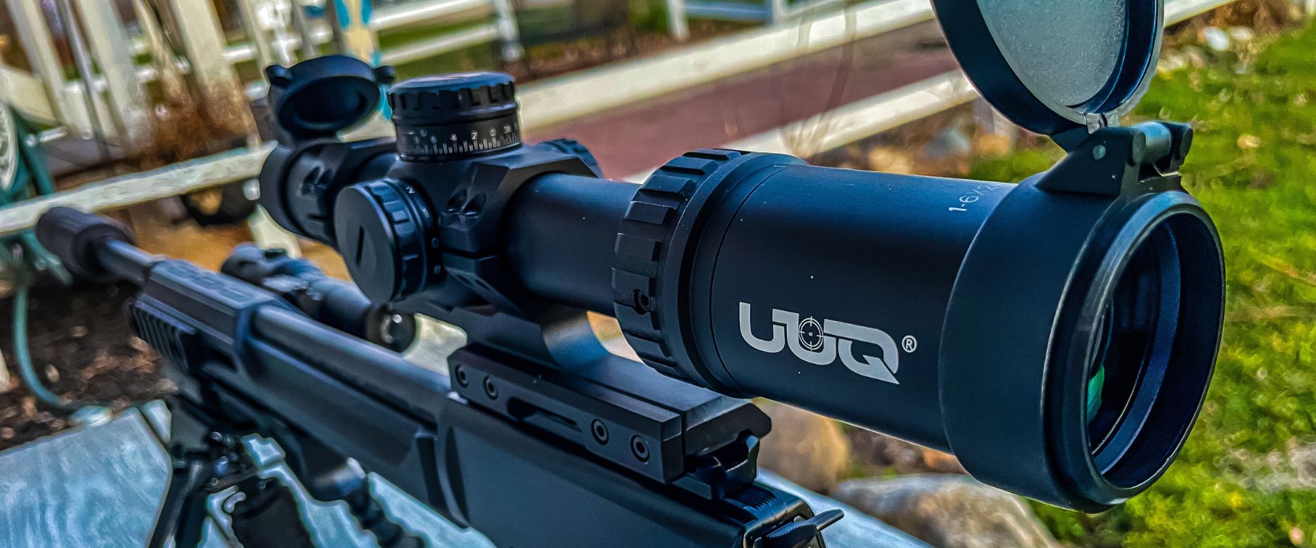 UUQ Leopard Speed Series LPVO Scope UUQ Leopard Speed Series LPVO scope mounted on a rifle, designed for rapid target acquisition and precise aiming.