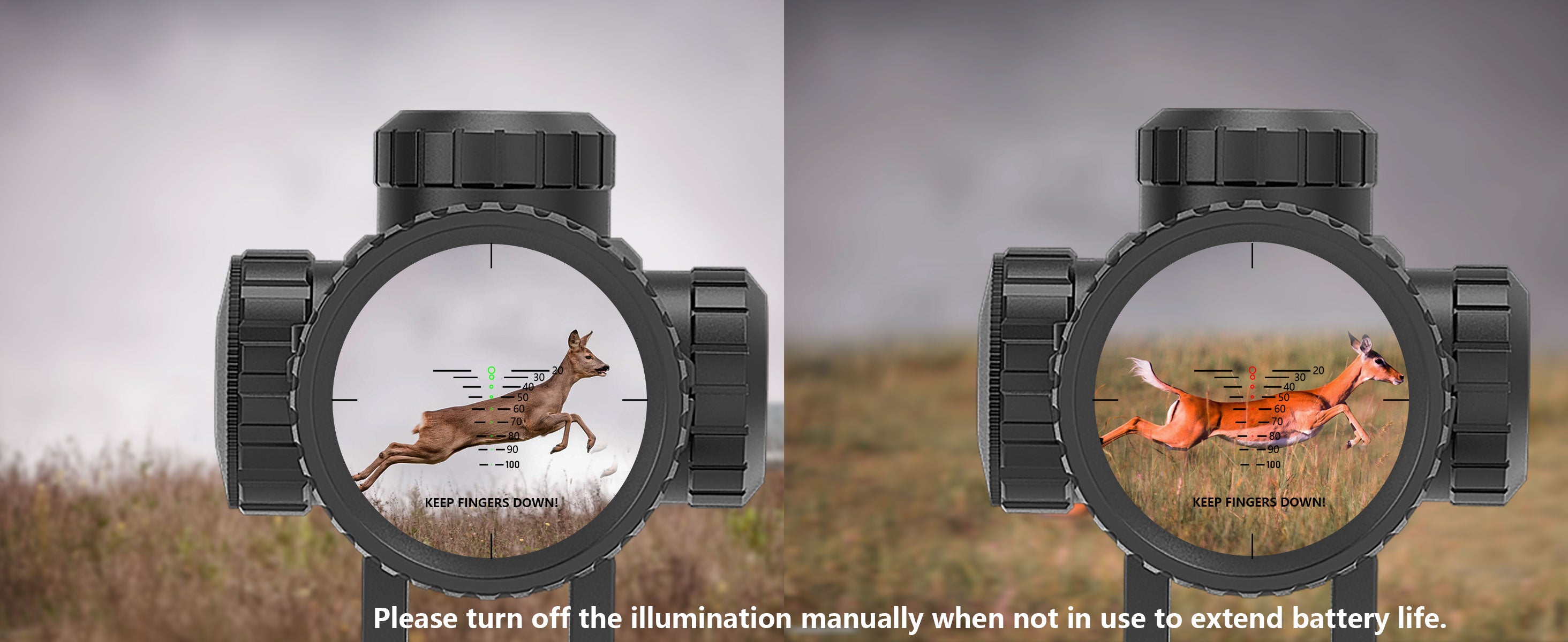R/G circle illumination scope view